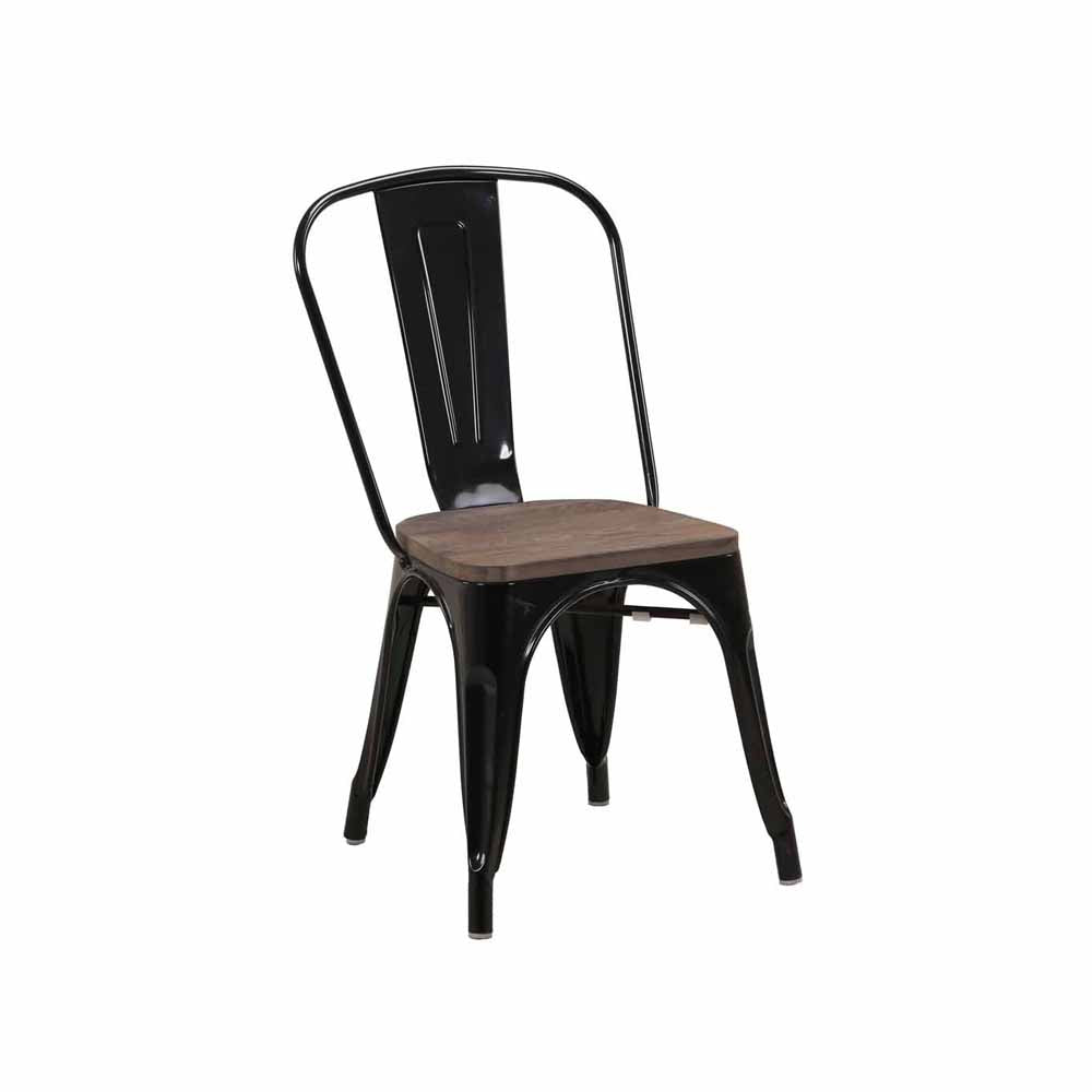 Silla Tolix asiento de madera