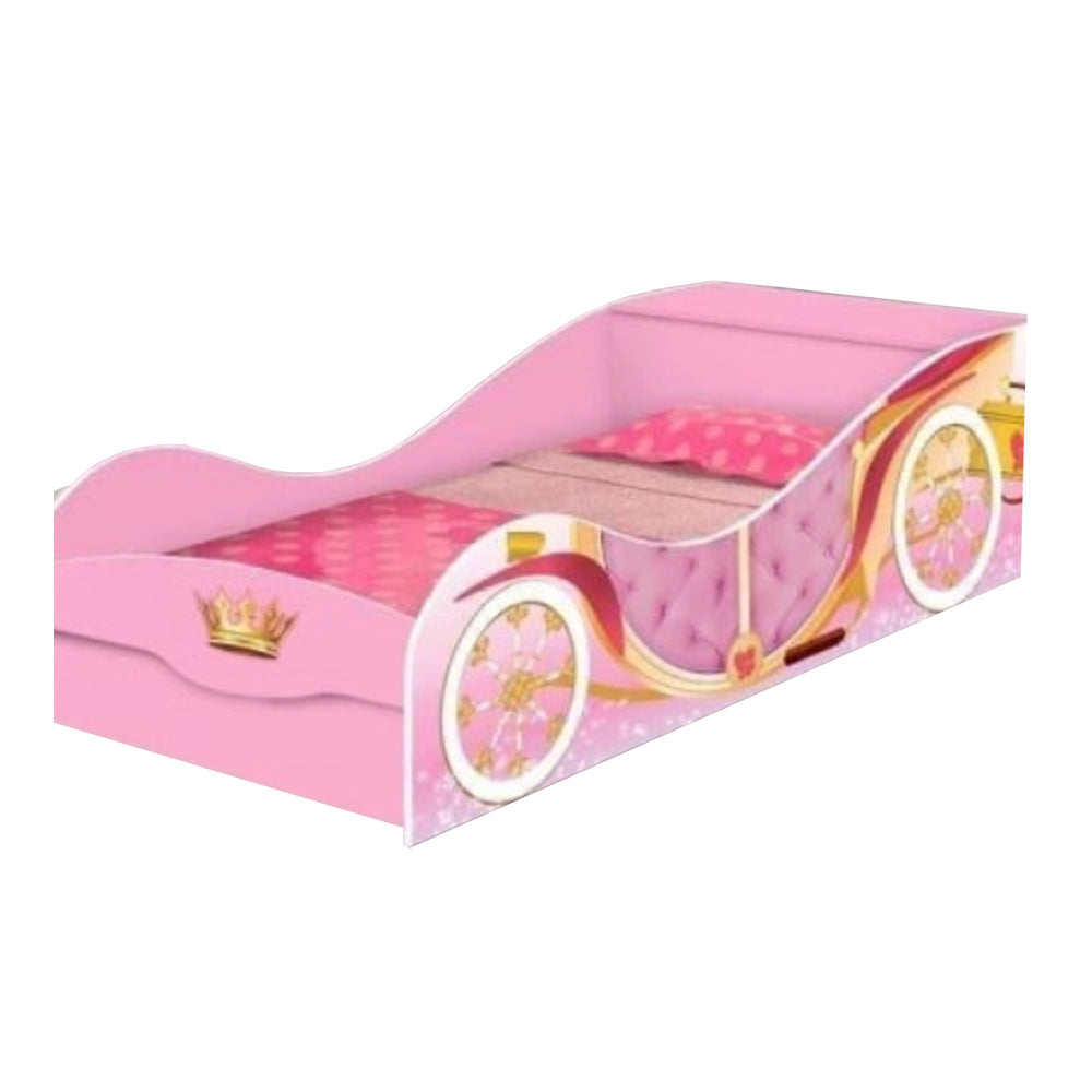 CAMA CARRUAJE ROSA