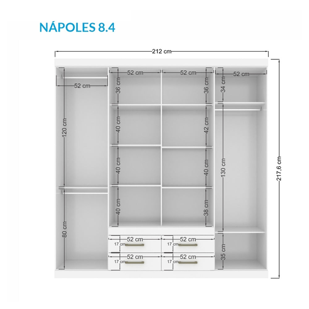 ROPERO NAPOLES 8.4 C/ESP. JATOBA/JATOBA