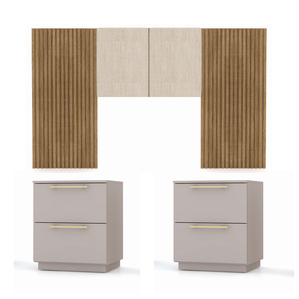 RESPALDO DUBAI + C/2 MESAS DE LUZ