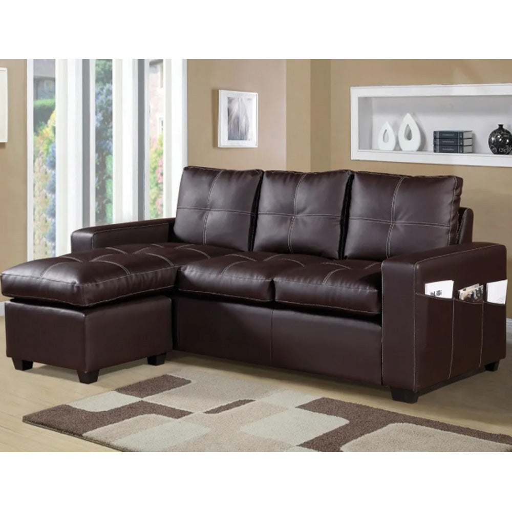 SOFÁ CHESE LONG CHOCOLATE NEGRO