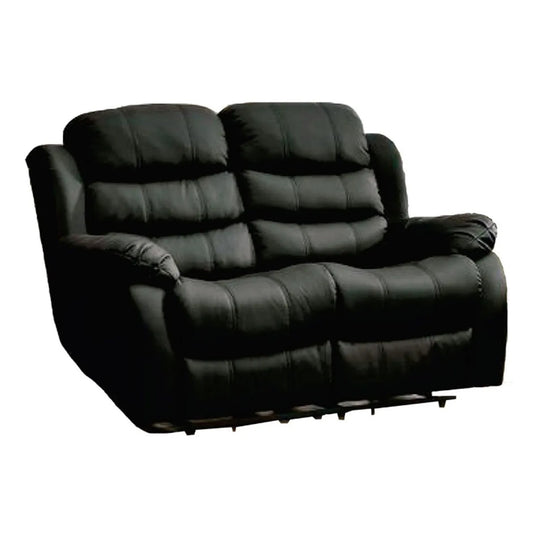 SOFÁ RECLINABLE BEVERLY NEGRO 2 CUERPOS