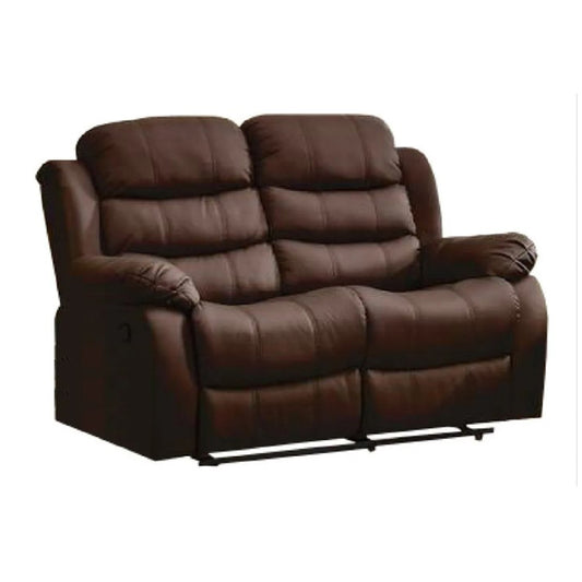 SOFÁ RECLINABLE BEVERLY MARRON 2 CUERPOS