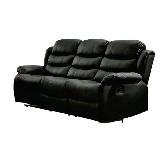 SOFA RECLINABLE BEVERLY NEGRO 3 CUERPOS