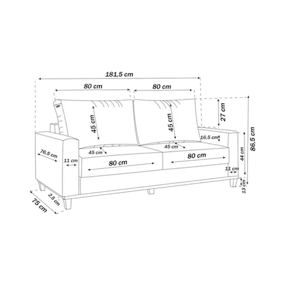 SOFA PALAZO LINHO 1.8MTS