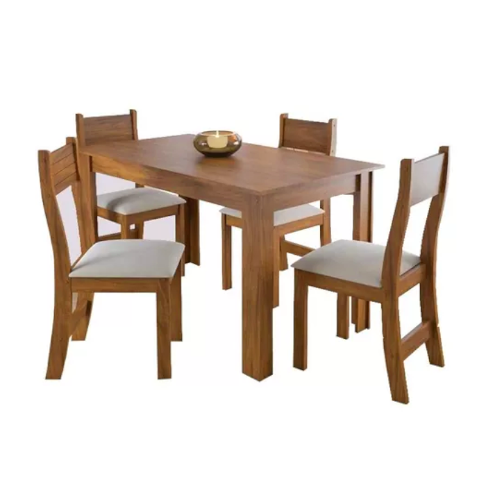 Juego de Comedor 4 Sillas Celeste