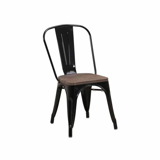 Silla Tolix asiento de madera